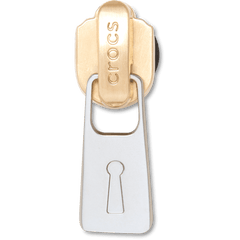 Crocs Gold and Silver Zipper Jibbitz™ charms