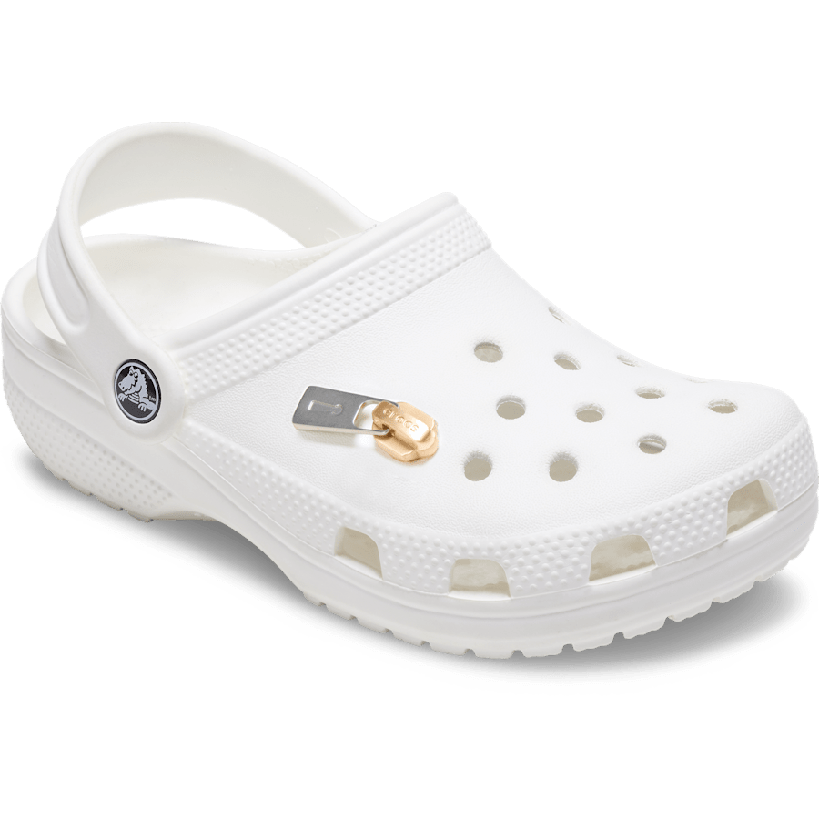 Crocs Gold and Silver Zipper Jibbitz™ charms