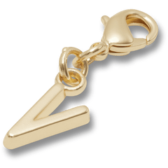 Crocs Gold Letter V Charm Jibbitz™ charms