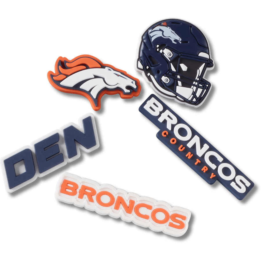 Crocs NFL Denver Broncos 5 Pack Jibbitz Shoe Charm