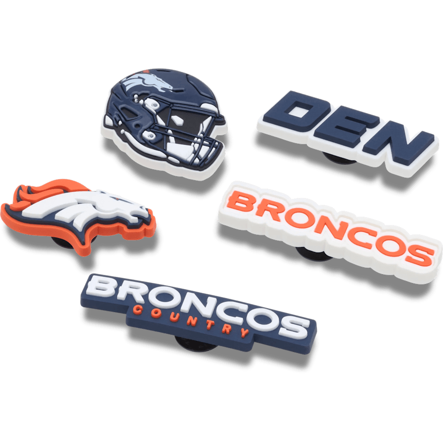 Crocs NFL Denver Broncos 5 Pack Jibbitz Shoe Charm