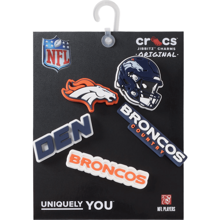 Crocs NFL Denver Broncos 5 Pack Jibbitz Shoe Charm