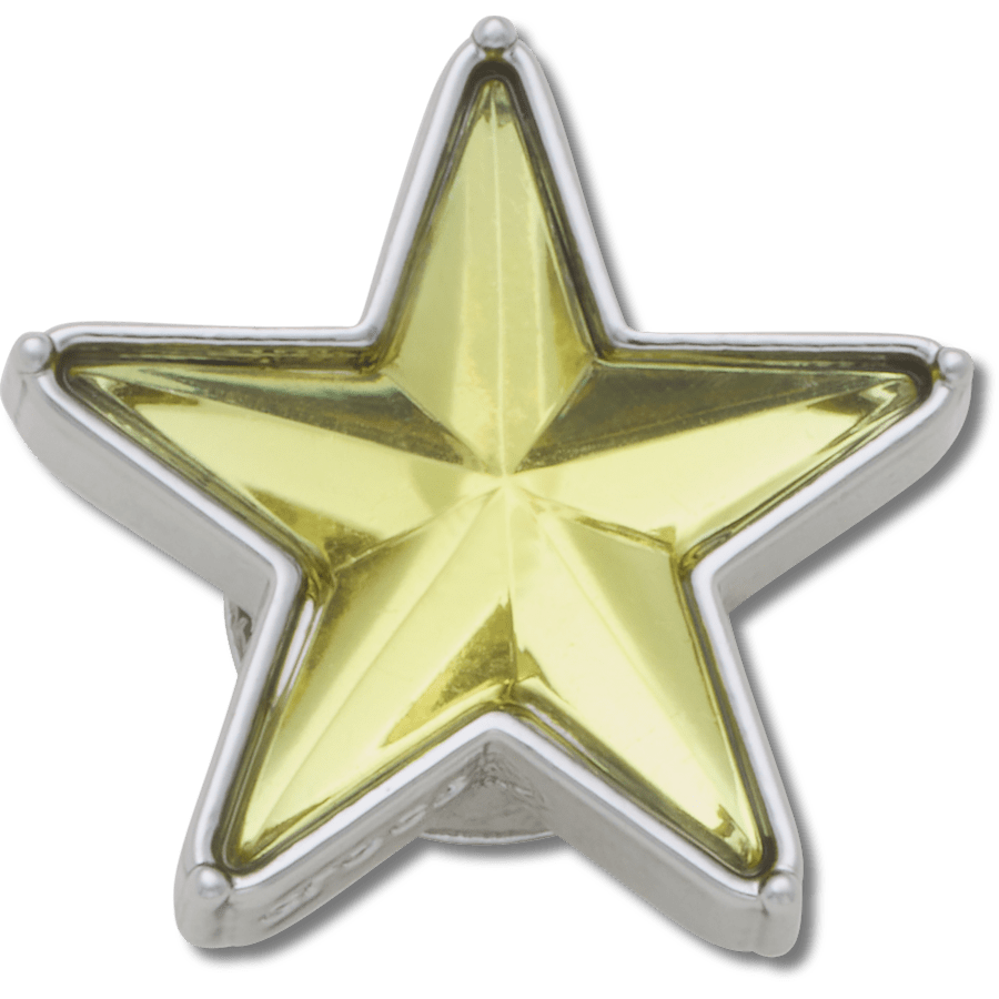 Crocs Silver and Green SMT Gem Star Jibbitz™ charms