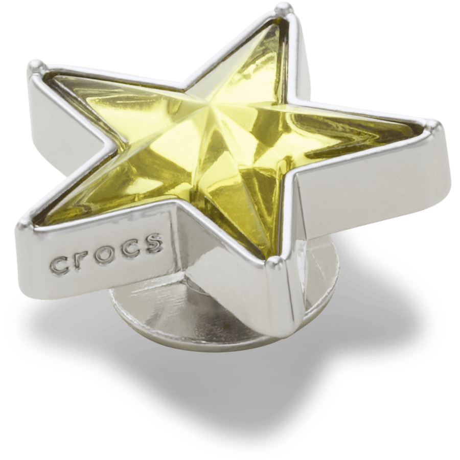 Crocs Silver and Green SMT Gem Star Jibbitz™ charms