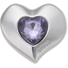 Crocs SilverandPurple SMT Gem Heart Jibbitz™ charms