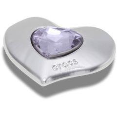 Crocs SilverandPurple SMT Gem Heart Jibbitz™ charms