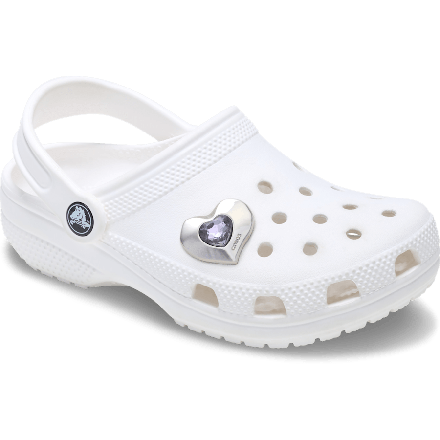 Crocs SilverandPurple SMT Gem Heart Jibbitz™ charms