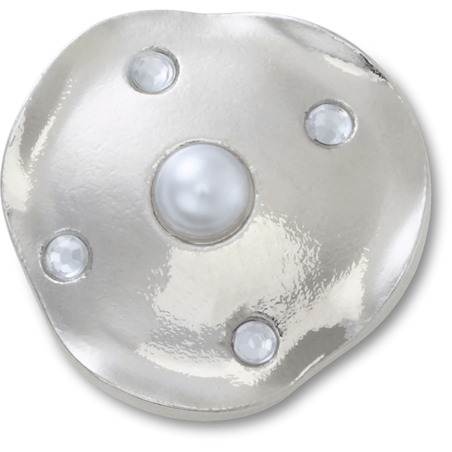 Crocs Silver and Pearl Disc Jibbitz™ charms