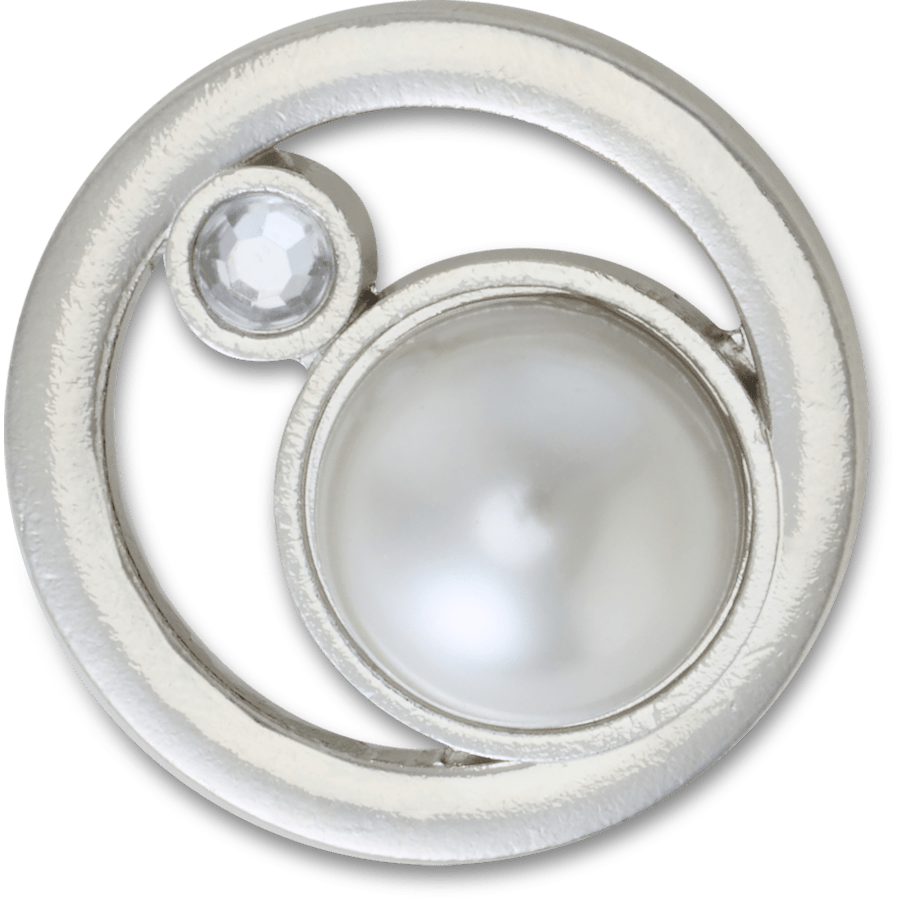 Crocs Silver Ring With Pearl Jibbitz™ charms