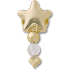 Crocs Gold Star with Heart Dangle Jibbitz™ charms
