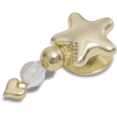 Crocs Gold Star with Heart Dangle Jibbitz™ charms