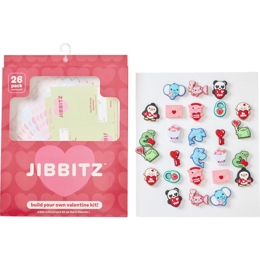 Crocs Valentines Day Card 26 Pack Jibbitz™ charms