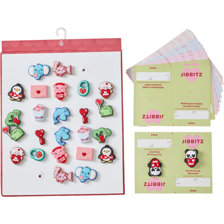 Crocs Valentines Day Card 26 Pack Jibbitz™ charms