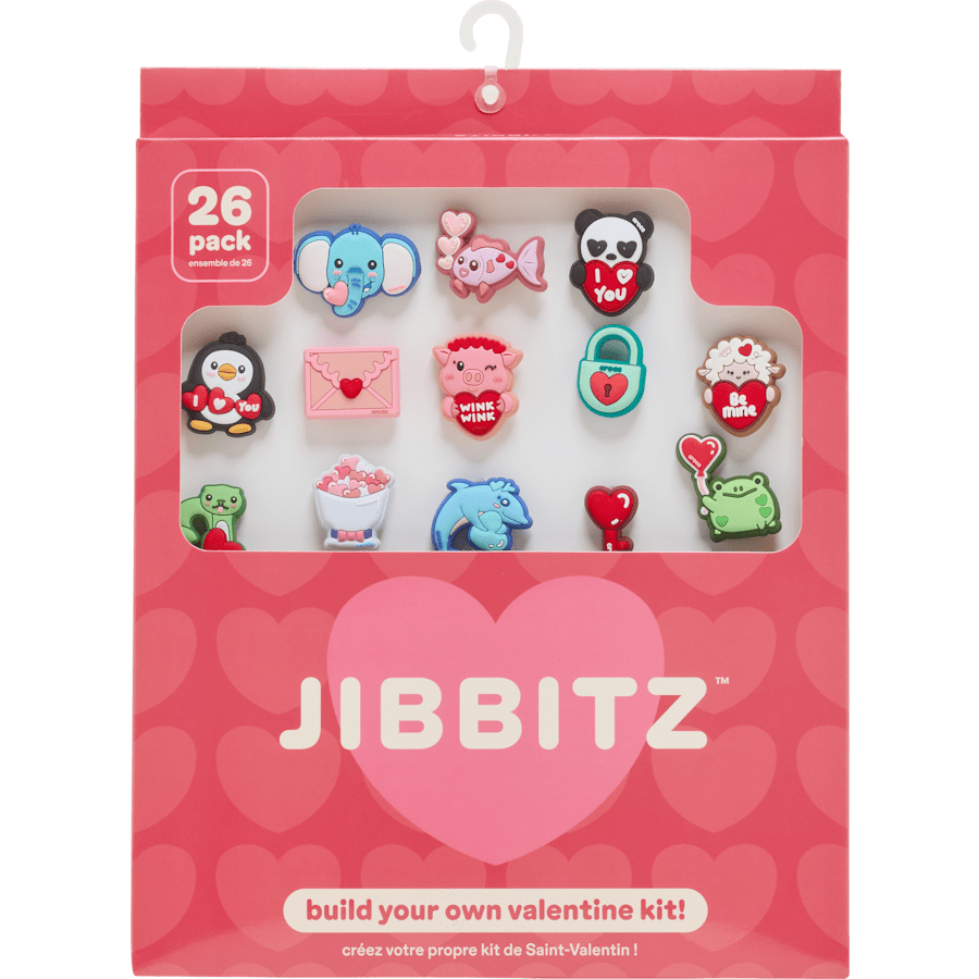 Crocs Valentines Day Card 26 Pack Jibbitz™ charms