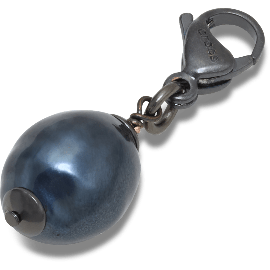 Crocs Silver Black SMT Pearl Charm Jibbitz charm