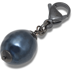 Crocs Silver Black SMT Pearl Charm Jibbitz charm