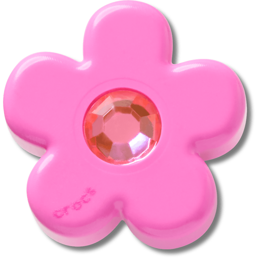 Crocs Bright Pink Flower With Gem Jibbitz™ charms