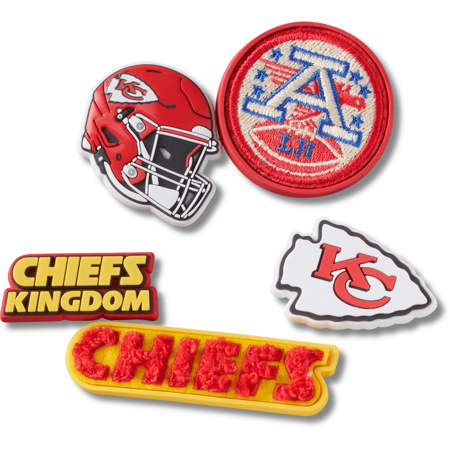 Crocs NFL Kansas City Chiefs 5 Pack Jibbitz Shoe Charm