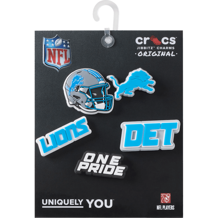 Crocs NFL Detroit Lions 5 Pack Jibbitz Shoe Charm