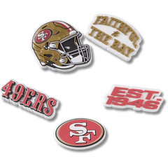 Crocs NFL San Francisco 49ers 5 Pack Jibbitz Shoe Charm