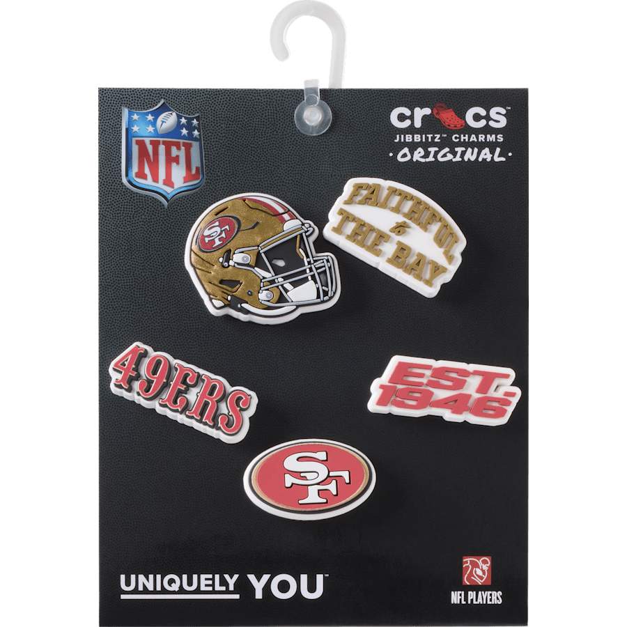 Crocs NFL San Francisco 49ers 5 Pack Jibbitz Shoe Charm