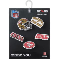 Crocs NFL San Francisco 49ers 5 Pack Jibbitz Shoe Charm