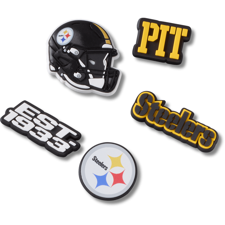 Crocs NFL Pittsburgh Steelers 5 Pack Jibbitz Shoe Charm
