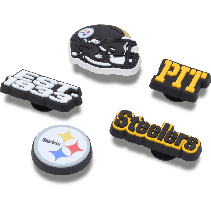 Crocs NFL Pittsburgh Steelers 5 Pack Jibbitz Shoe Charm