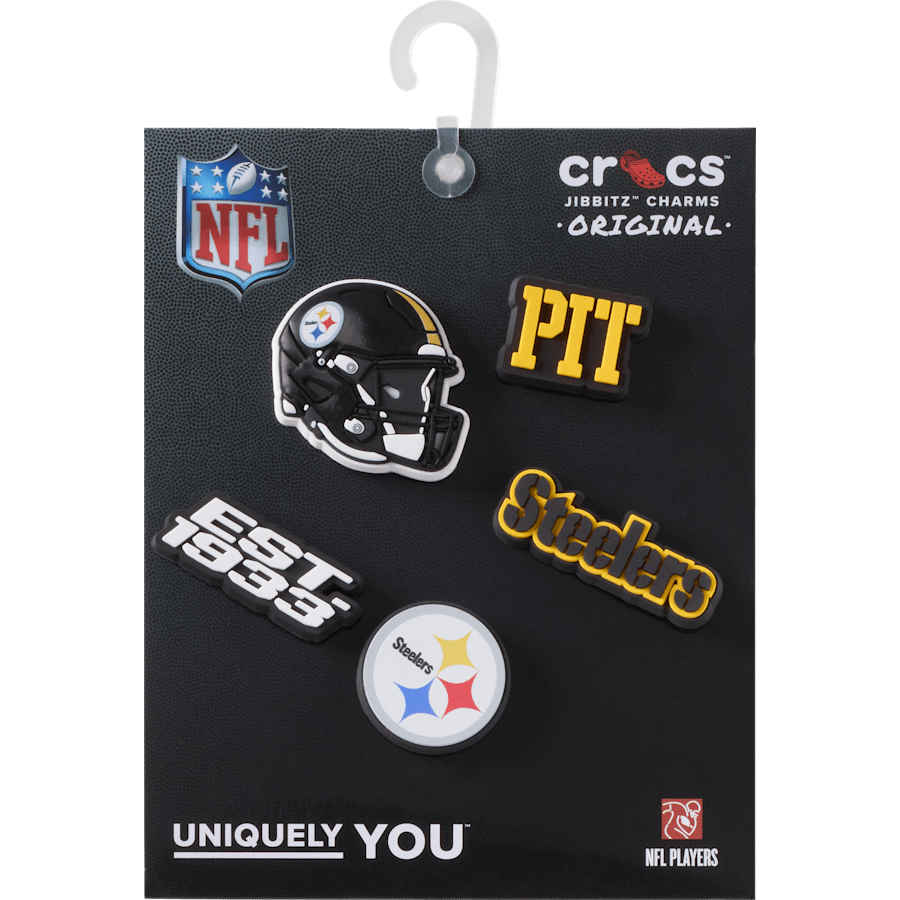 Crocs NFL Pittsburgh Steelers 5 Pack Jibbitz Shoe Charm