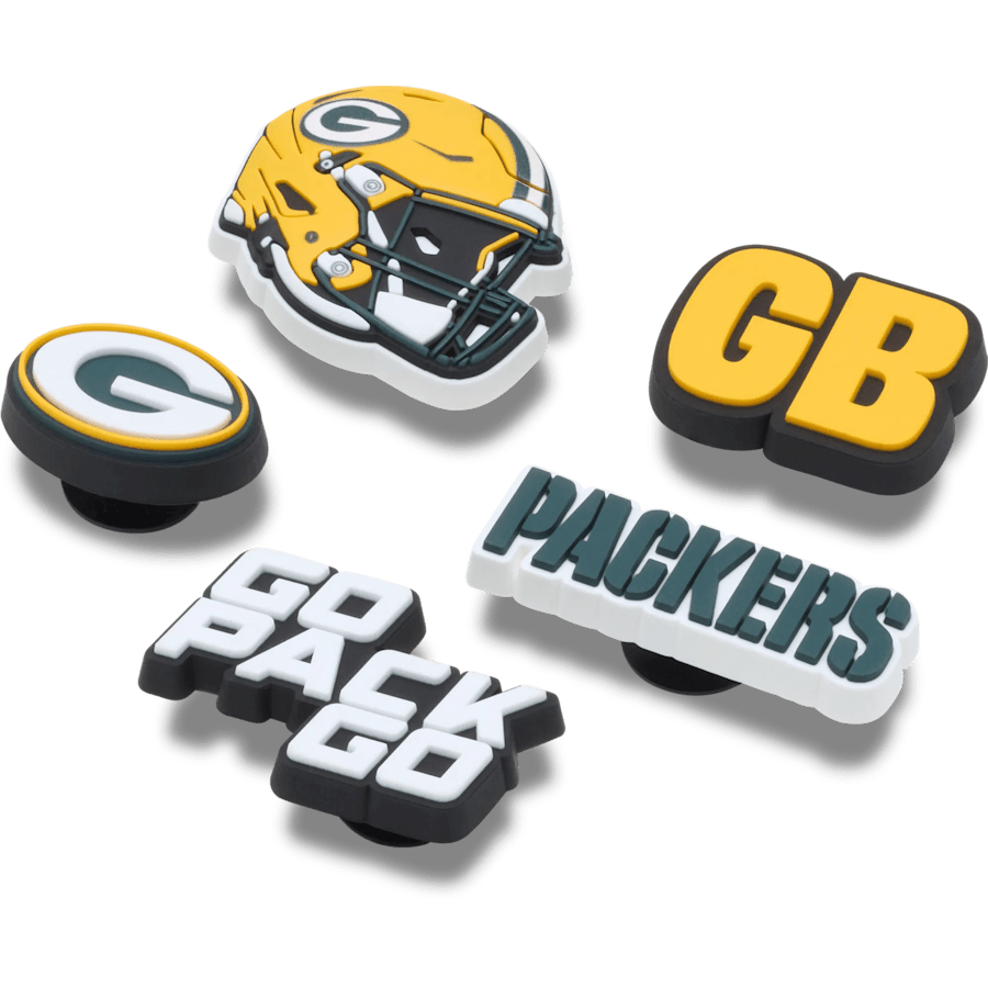 Crocs NFL Green Bay Packers 5 Pack Jibbitz Shoe Charm