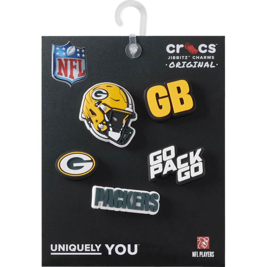 Crocs NFL Green Bay Packers 5 Pack Jibbitz Shoe Charm