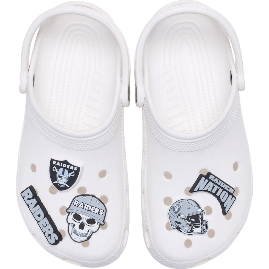 Crocs NFL Las Vegas Raiders 5 Pack Jibbitz Shoe Charm