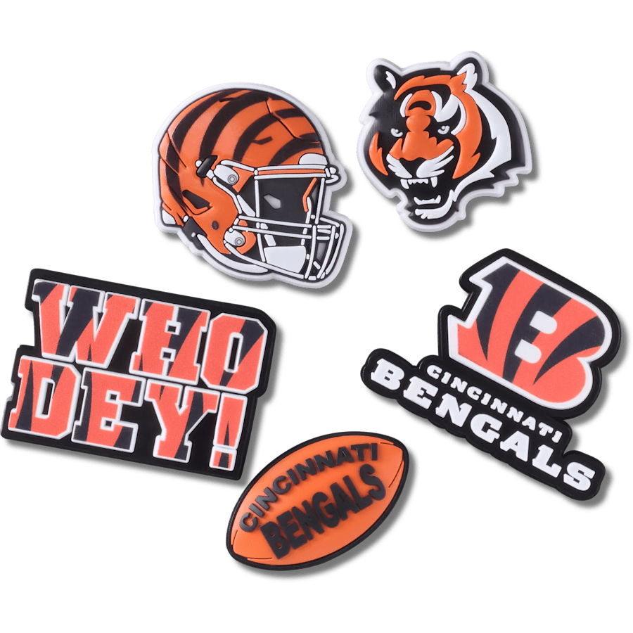 Crocs NFL Cincinnati Bengals 5 Pack Jibbitz Shoe Charm