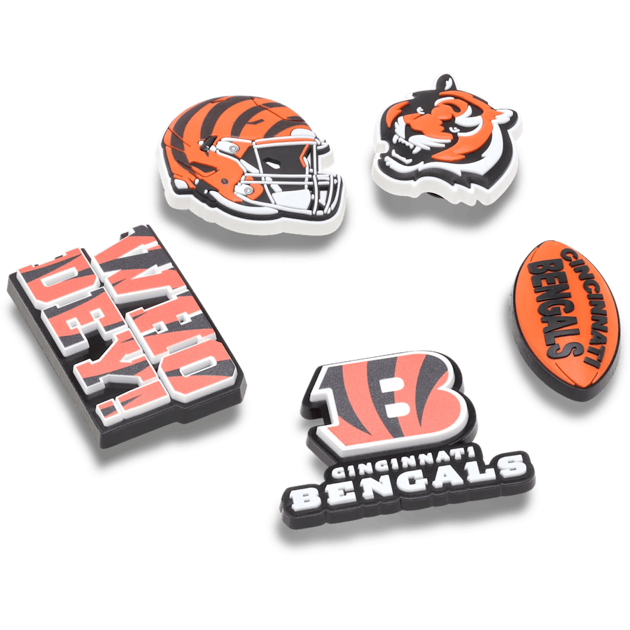 Crocs NFL Cincinnati Bengals 5 Pack Jibbitz Shoe Charm