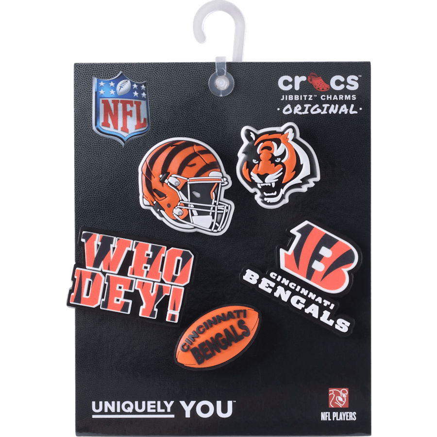 Crocs NFL Cincinnati Bengals 5 Pack Jibbitz Shoe Charm