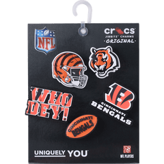 Crocs NFL Cincinnati Bengals 5 Pack Jibbitz Shoe Charm
