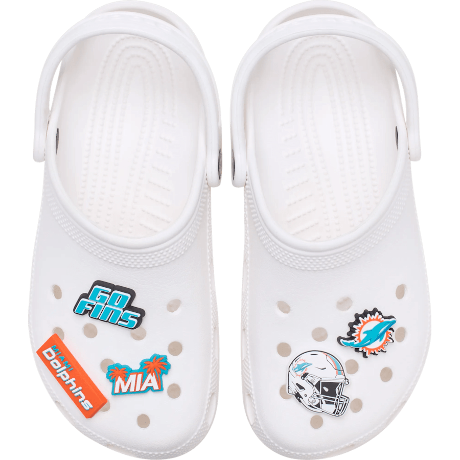 Crocs NFL Miami Dolphins 5 Pack Jibbitz Shoe Charm