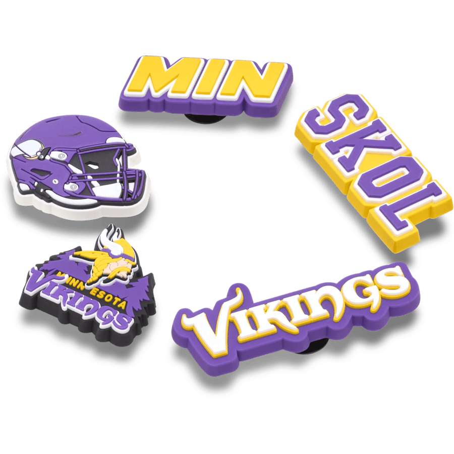 Crocs NFL Minnesota Vikings 5 Pack Jibbitz Shoe Charm