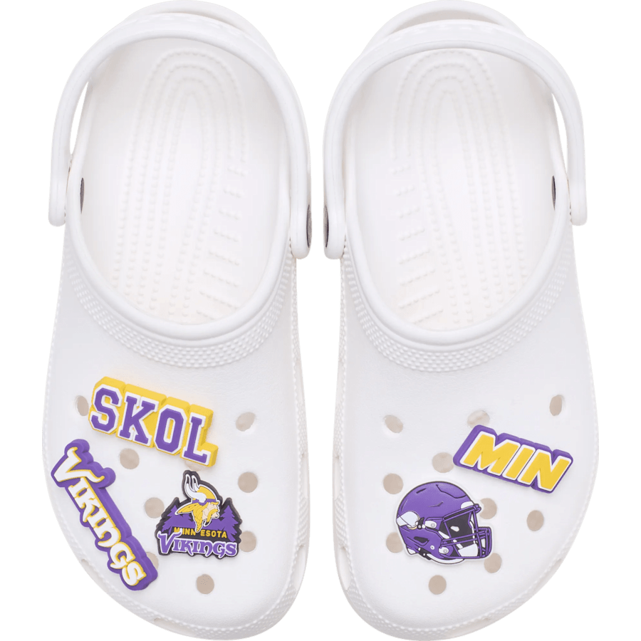 Crocs NFL Minnesota Vikings 5 Pack Jibbitz Shoe Charm
