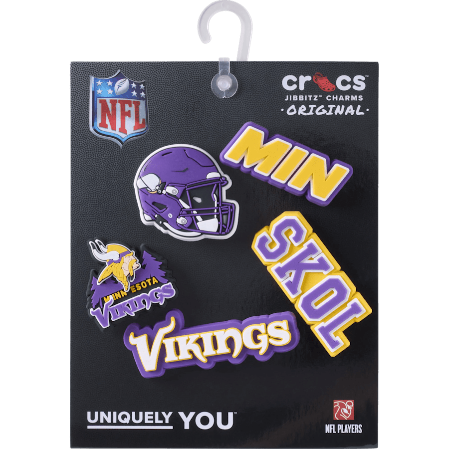 Crocs NFL Minnesota Vikings 5 Pack Jibbitz Shoe Charm