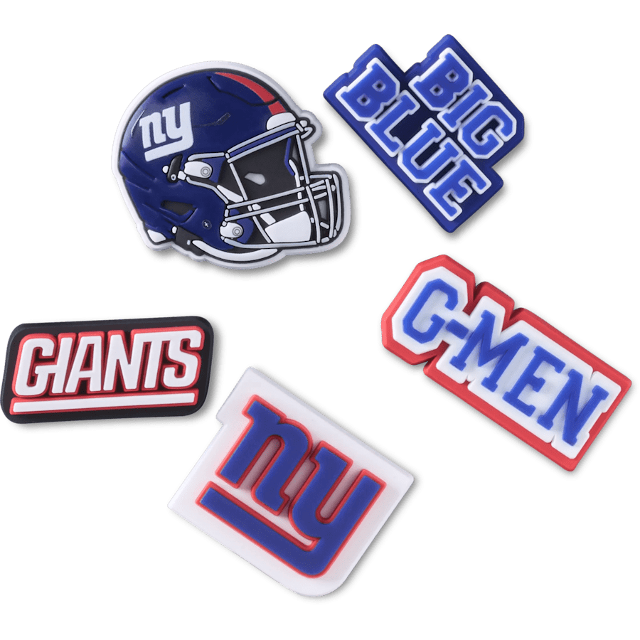 Crocs NFL New York Giants 5 Pack Jibbitz Shoe Charm