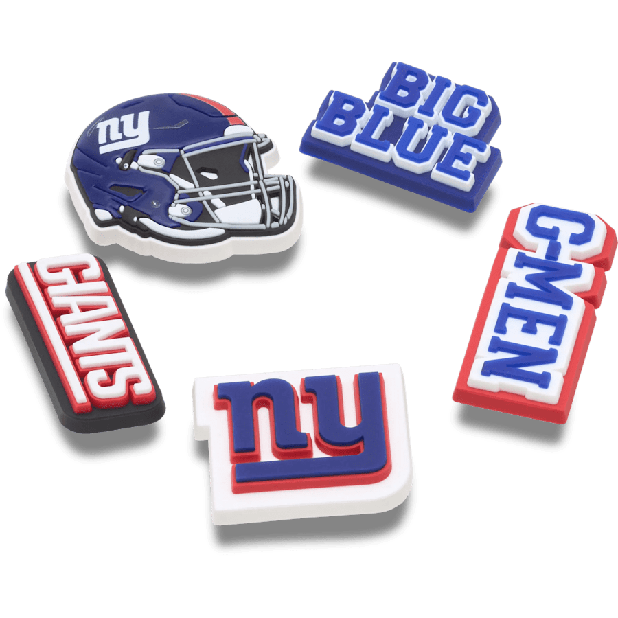 Crocs NFL New York Giants 5 Pack Jibbitz Shoe Charm