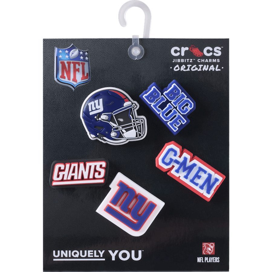 Crocs NFL New York Giants 5 Pack Jibbitz Shoe Charm