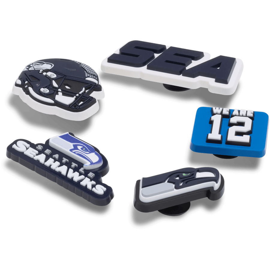 Crocs NFL Seattle Seahawks 5 Pack Jibbitz Shoe Charm