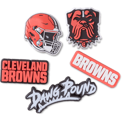 Crocs NFL Cleveland Browns 5 Pack Jibbitz Shoe Charm