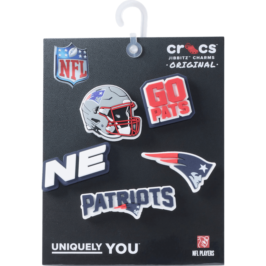 Crocs NFL New England Patriots 5 Pack Jibbitz Shoe Charm