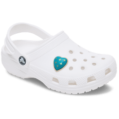 Crocs Turquoise and Gold Heart Jibbitz™ charms