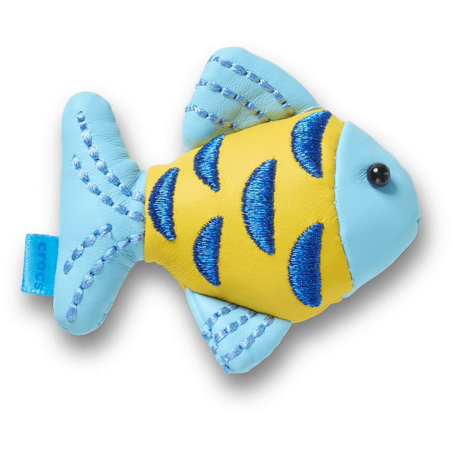 Crocs Blue and Gold Sparkle Fish Jibbitz™ charms