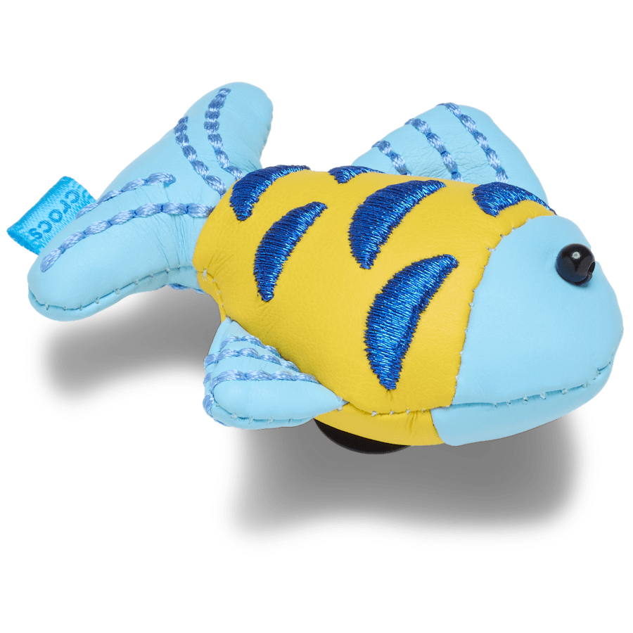 Crocs Blue and Gold Sparkle Fish Jibbitz™ charms