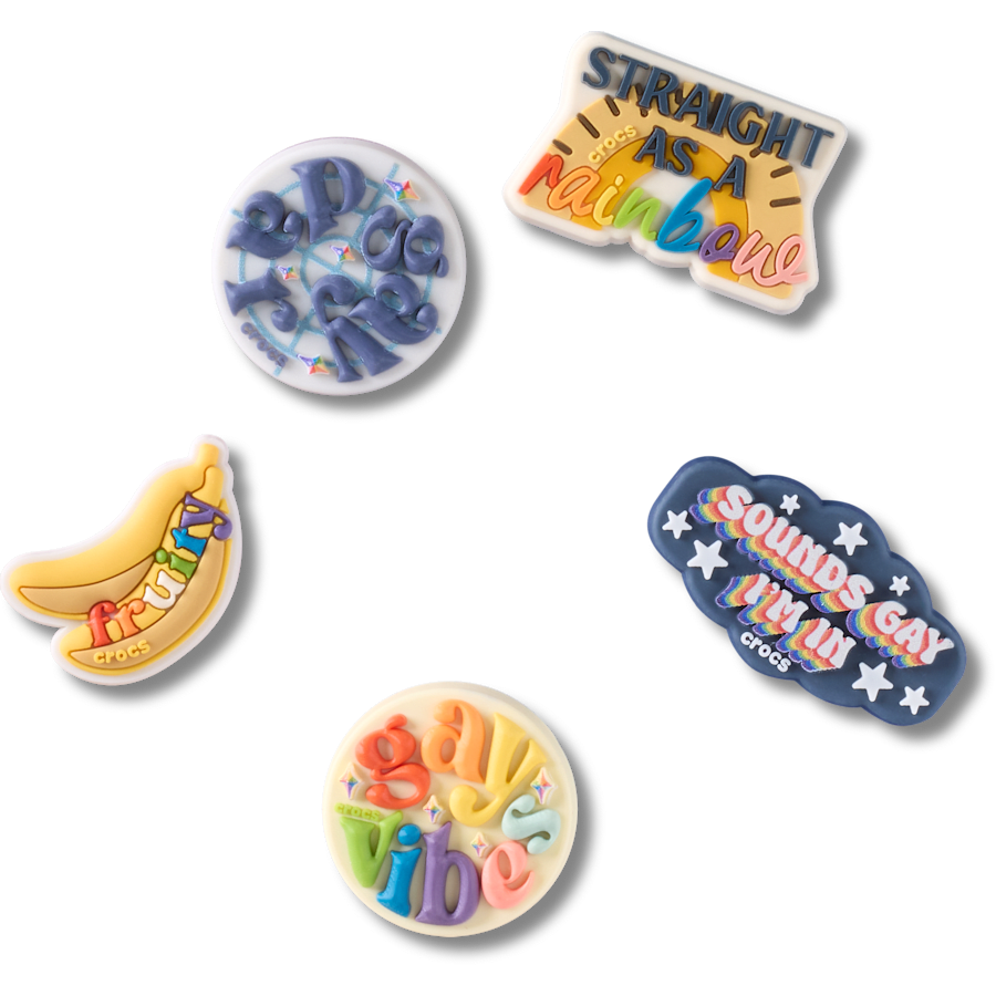Crocs Irreverent Pride 5 Pack Jibbitz™ charms